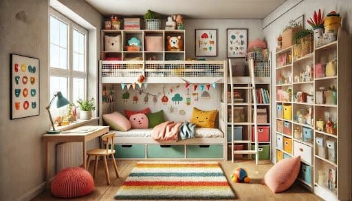Pratik ve Eğlenceli Çocuk Odası Depolama Çözümleri