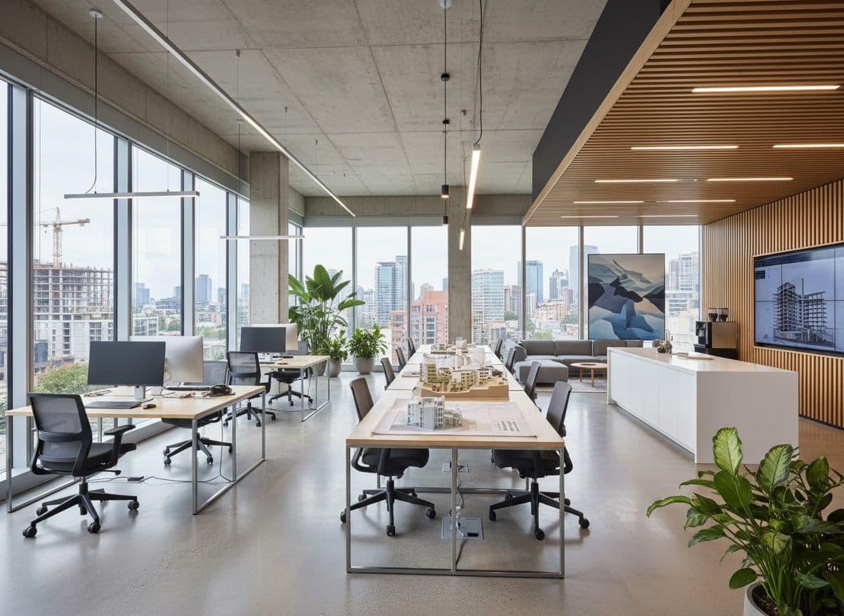 İnşaat Firması Büro Ofis Tasarımında Profesyonel ve Modern Çözümler